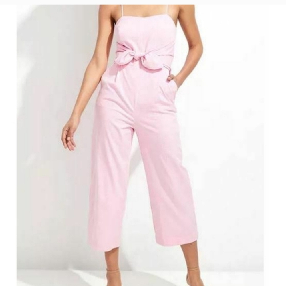 Vineyard Vines pink striped jumpsuit